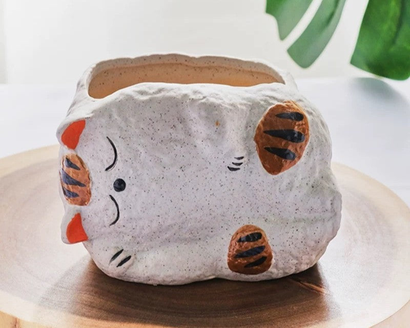 Money Cat Succulent Pot (without plant)