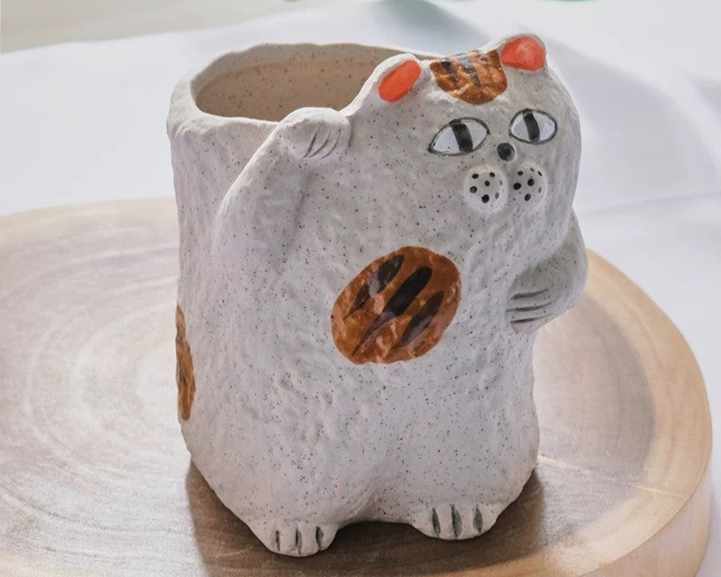 Money Cat Succulent Pot (without plant)