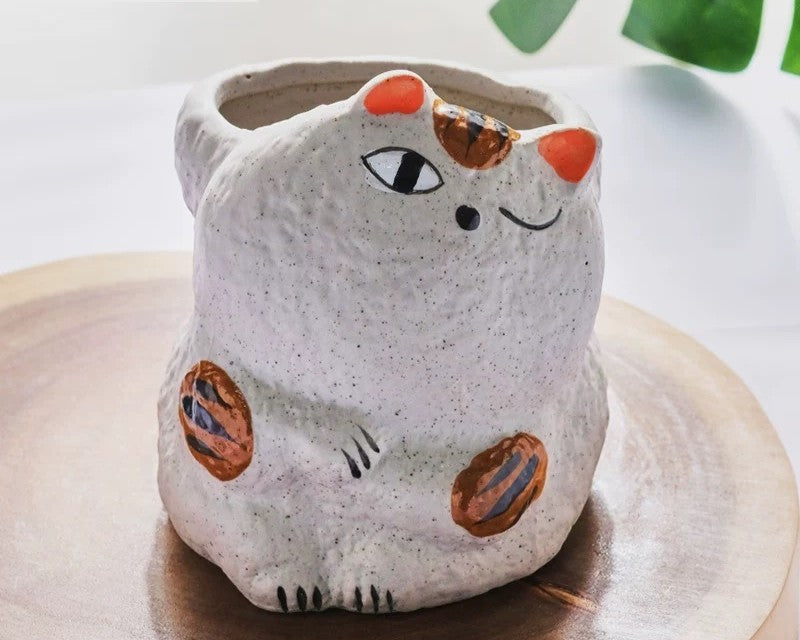 Money Cat Succulent Pot (without plant)