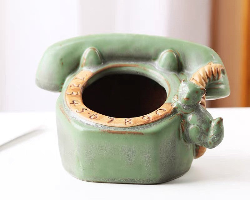 Green Vintage Succulent Pot (without plant)