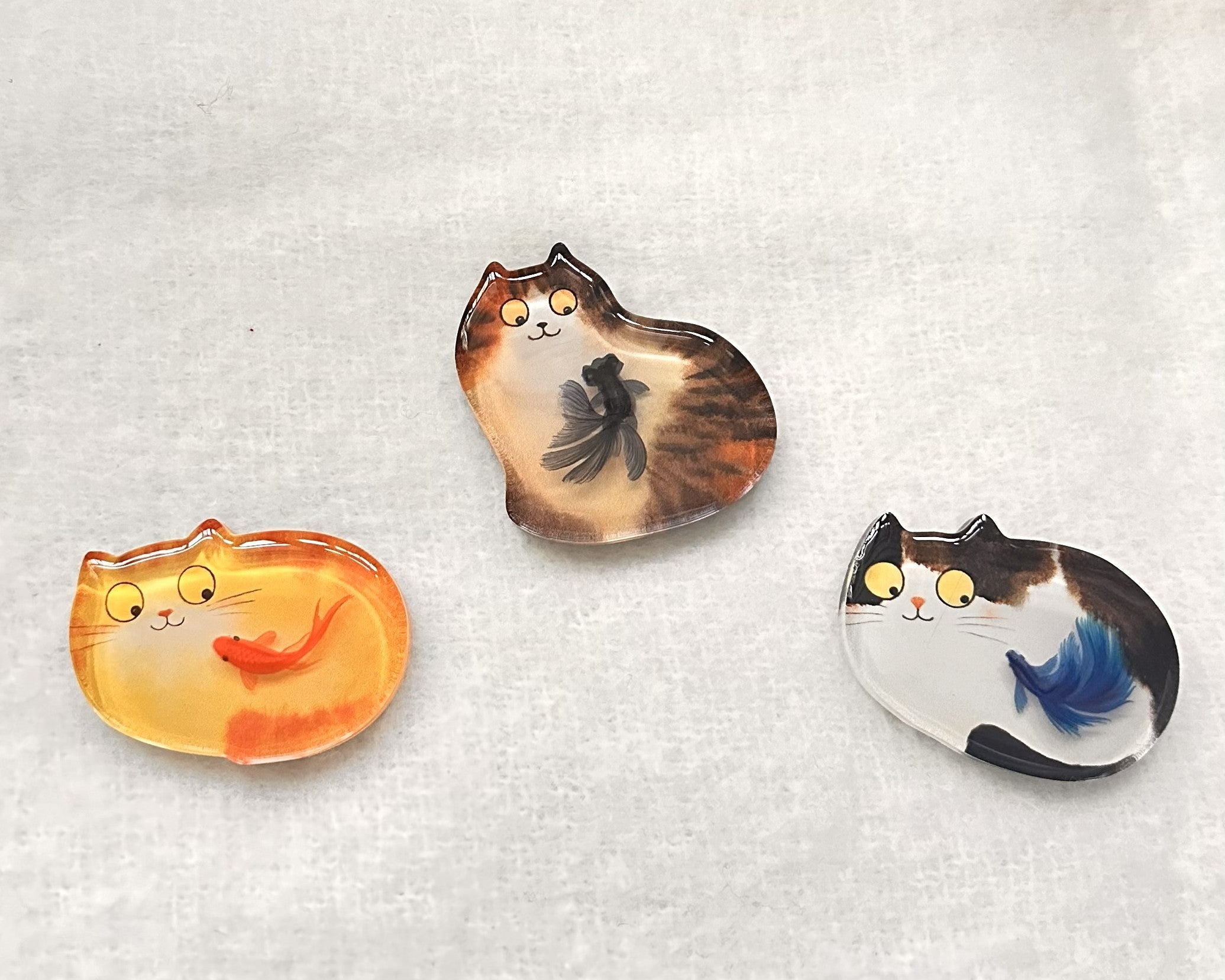 Palace Cat & Gold Fish Fridge Magnet