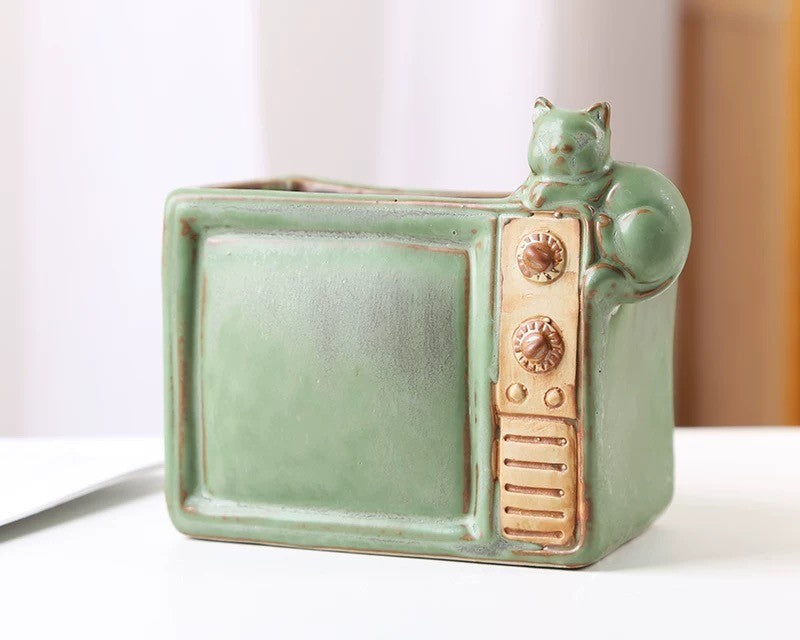 Green Vintage Succulent Pot (without plant)