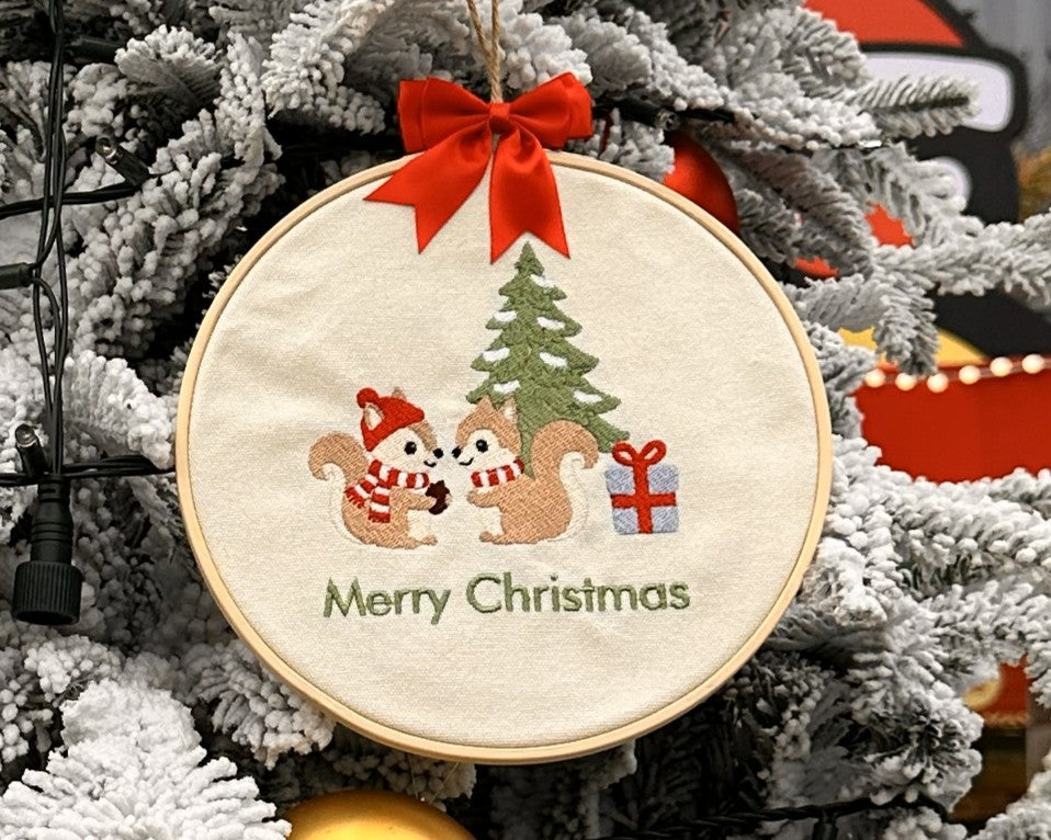 Christmas Embroideried Pendant