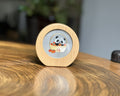 Chinese Hand-Embroidered Panda Wooden Decorative Ornament