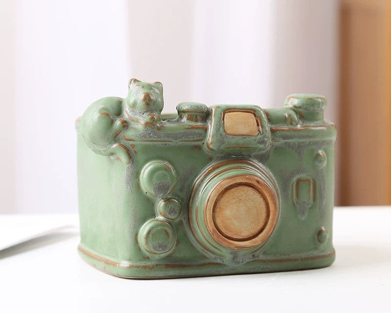 Green Vintage Succulent Pot (without plant)