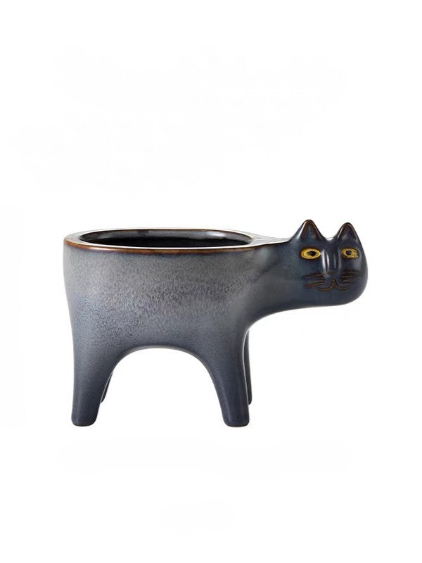 Cat succulent pot (without plant)