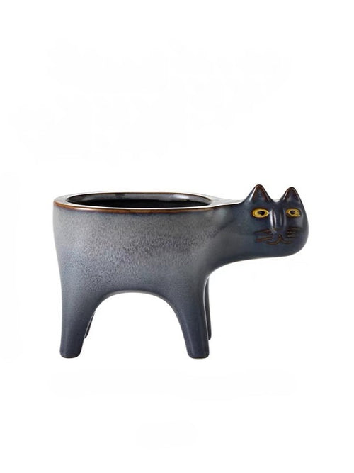 Cat succulent pot (without plant)